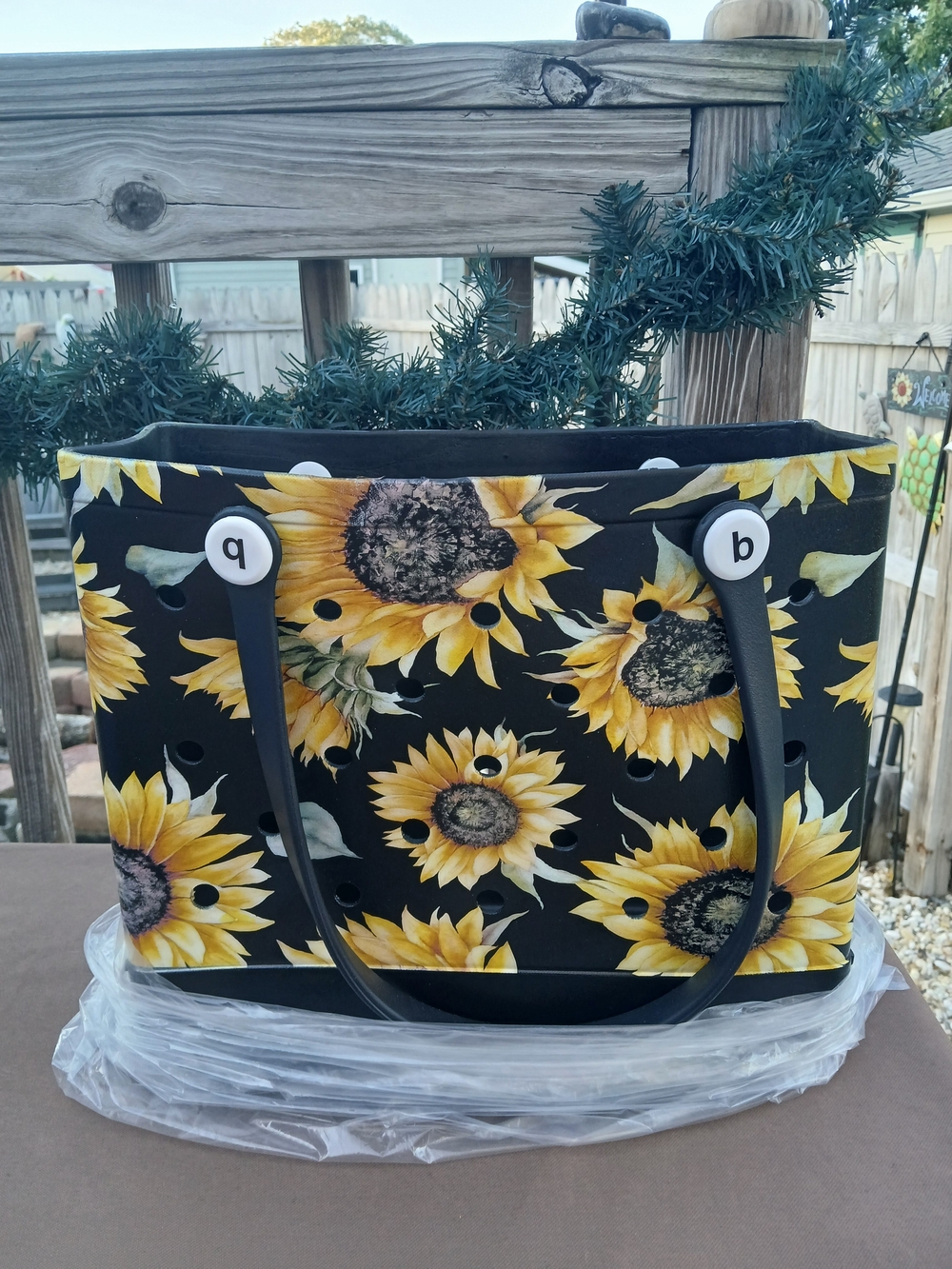 Sunflower Print Bogg LIKE Bag Size Medium